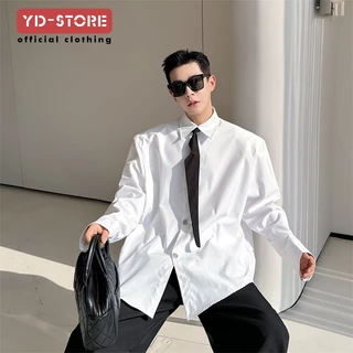 Áo Sơ Mi Nam Tay Dài Phong Cách Preppy Hàn Quốc Mới 2024