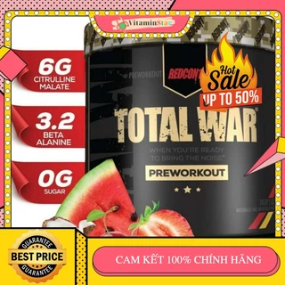 Thực Phẩm Bổ Sung Tăng Sức Mạnh Sức Bền, Phát Triển Cơ Bắp Tối Đa Preworkout Total War - Top Bán Chạy Ở Mỹ (30 Lần Dùng)