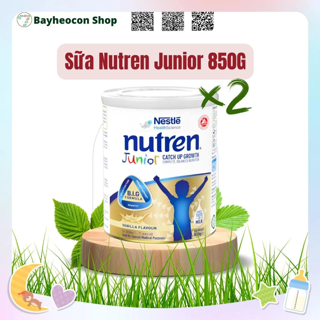 [Date 05/2025] Bộ 2 lon Sữa Nestlé Nutren Junior 800/850G