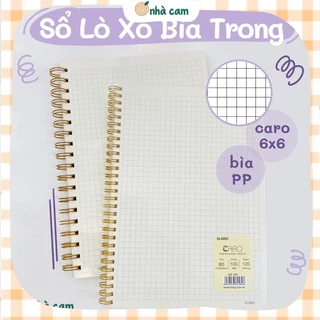 Sổ Lò Xo Bìa Trong Caro Lớn 6x6 Klong Nhà Cam