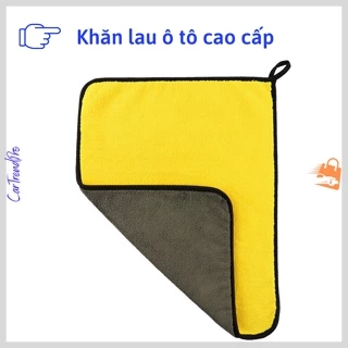 Khăn lau xe ô tô xe hơi chuyên dụng microfiber, khăn lau nội thất oto chống bám bụi