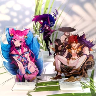 Mô hình Standee Anime Game League Of Legends Arcane Figure Combination Jinx Ahri XAYAH Sett Jhin Phụ kiện trang trí