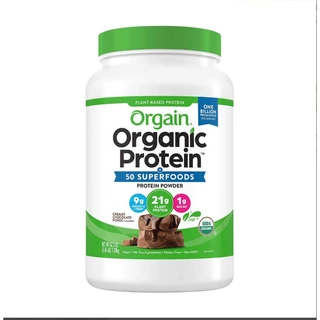 Bột đạm thực vật hữu cơ Orgain Organic Protein 50 Superfoods 1.2kg hương Socola [Hàng-Mỹ] PROTEIN POWDER