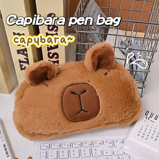 Túi Đựng Bút / Mỹ Phẩm Capybara Sức Chứa Lớn Thiết Kế Dễ Thương Tiện Dụng Cho Học Sinh