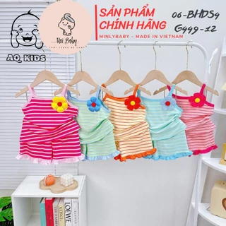 [7-22kg] 𝐔𝐧𝐢𝐛𝐚𝐛𝐲 Đồ Bộ Hai Dây Bé Gái, Bộ Thun Lạnh Minly Baby Mềm Mịn Cho Bé Gái 1-6 Tuổi Mặc hè  - BHDS4