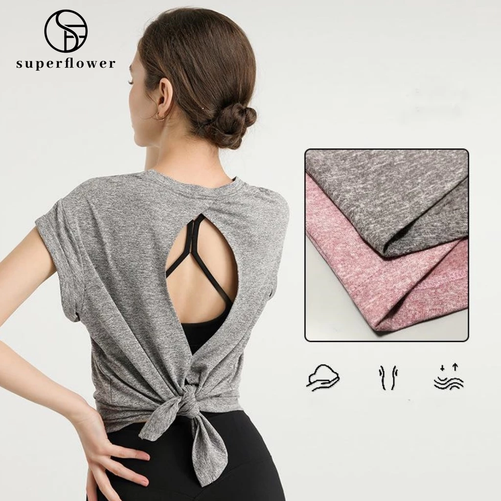 Áo Thun Thể Thao Thiết Kế Khoét Lỗ Thoáng Khí Nhanh Khô Thời Trang Cho Nữ