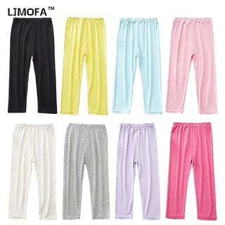 LJMOFA Quần Legging cotton Co Giãn Thoải Mái Màu Kẹo Cho Bé Gái 12-30kg