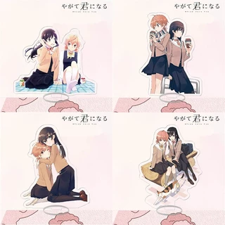 Mô hình Standee Cute Anime Bloom Into You Acrylic Koito Yuu & Nanami Touko để bàn tượng nhựa acrylic trong suốt