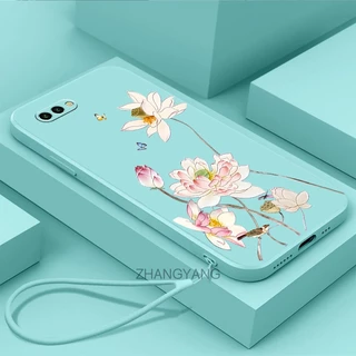 ốp lưng oppo a3s a12e a1k Ốp Điện Thoại tpu Viền Thẳng Chống Rơi Thời Trang Và Xinh Xắn Kèm Dây Đeo Cho oppo a3s a12e a1k