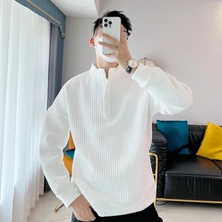 Áo Sweater Cổ Đứng size Lớn 150kg Phong Cách Đường Phố Mỹ Thời Trang Xuân Thu Cao Cấp Cho Nam