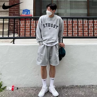 Nike Áo Sweater Cổ Tròn Tay Dài 100% In Chữ stussy Phong Cách Thời Trang 2023