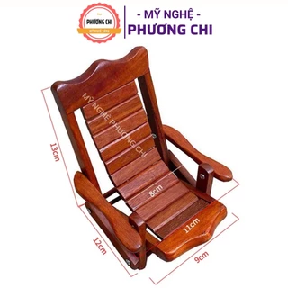 Giá Đỡ Điện Thoại Di Động Hình Chiếc Ghế Làm Bằng Gỗ Trắc Có Thể Gấp Gọn | PHUONGCHISTORE