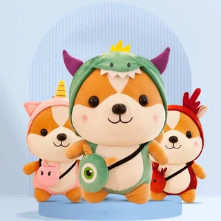 Shiba Inu Sóc Gấu Bông Cosplay Ngộ nghĩnh Dễ Thương Shiba Inu Cosplay Gấu Mini Chất Lượng Cao 25Cm Shiba InuChó Shiba NhồI Bông MềM MạI (25cm)