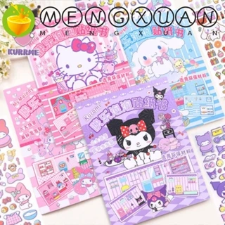 Sách Hình Dán Kuromi My Melody 3D Bong Bóng Sáu Cảnh Kuromi Yên Tĩnh Giáo Dục Cho Bé