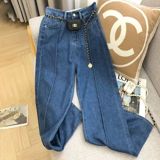 Quần jeans Nữ Lưng Cao Ống Rộng Thời Trang Hàn Quốc Mới