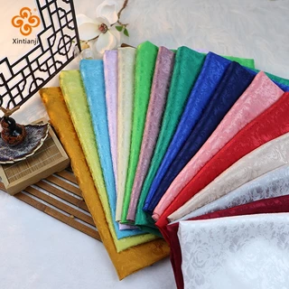 50x150cm Vải lụa Jacquard cổ điển phong cách Trung Quốc vải satin sườn xám quần áo phong cách cổ xưa vải thêu