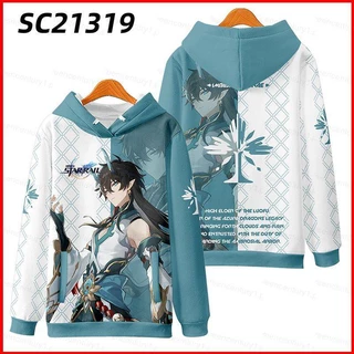 Áo hoodie Tay Dài In Họa Tiết anime 3d honkai: Starrail Thời Trang unisex