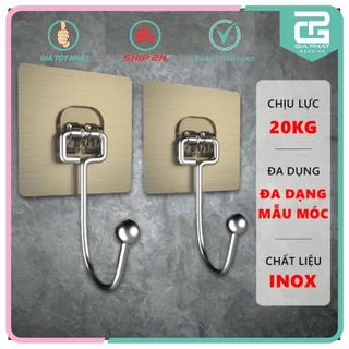 Móc dán tường chịu lực siêu dính treo đồ, vật dụng đa năng tiện ích inox 304