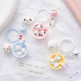 Avalentine Móc Khóa Nhựa resin Mặt Mèo cinnamoroll Hoạt Hình glutinous rice pachacco purin my melody Cho Cặp Đôi