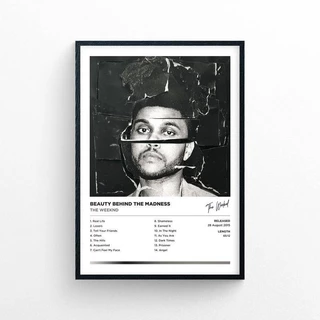 The weeknd - Áp Phích In Áp Phích Làm Đẹp Phía Sau Điên Cuồng Không Đáng Sợ | Phong Cách polaroid Phong Cách polaroid | Vỏ Bọc album Nghệ Thuật Chất Lượng Cao