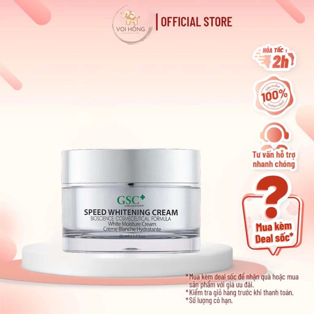 Kem Dưỡng Trắng GSC Speed Whitening Cream 50g - Hàng chính hãng