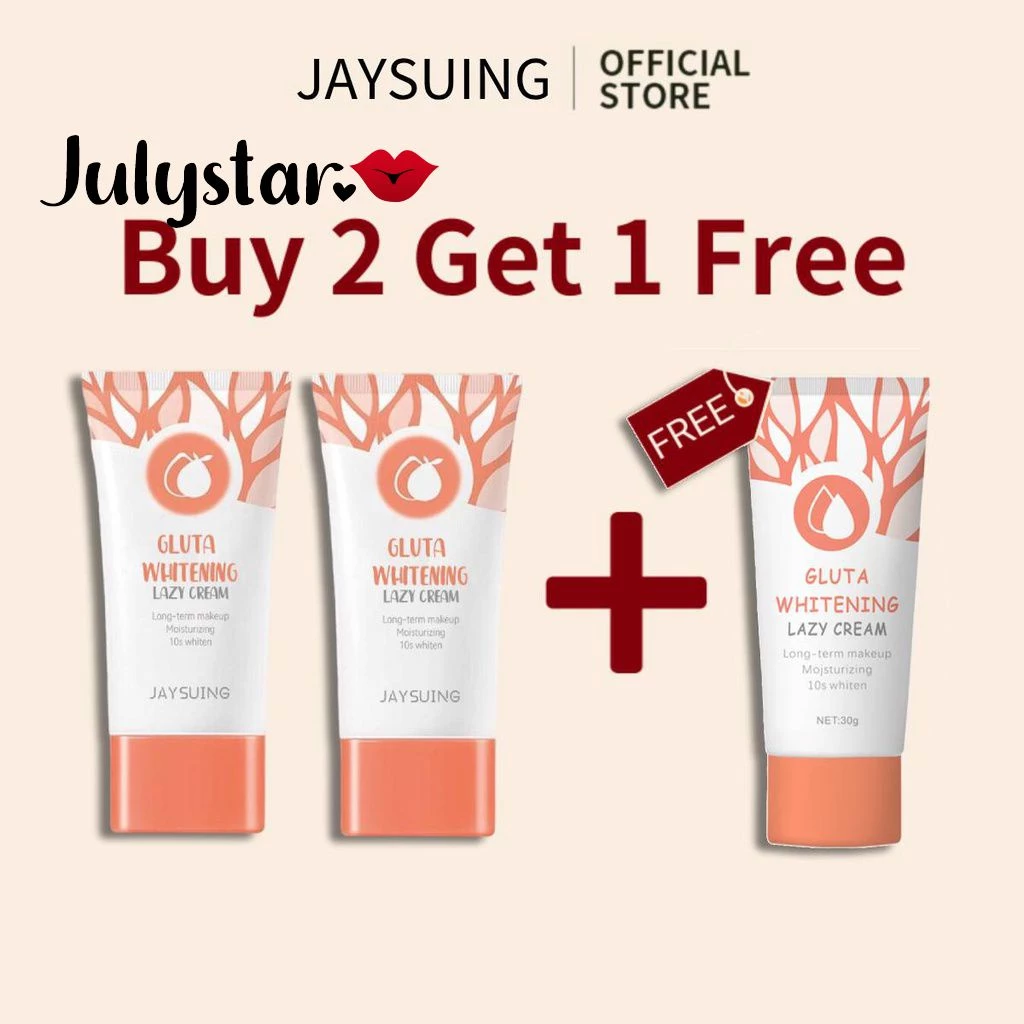 [Mua 2 tặng 1] Jaysuing Lazy Cream BB Face Cream Beauty Tẩy trắng [Trang điểm lâu dài,Dưỡng ẩm,Làm sáng] ღ Pink Girl Bling Makeup Look