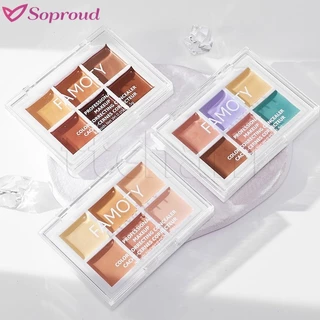 [Mới] Bảng Che Khuyết Điểm 6 Màu Bronzer Trang Điểm Đường Viền Lâu Dài 3d Kem Che Khuyết Điểm Mặt Vòng Tròn Tối Và Kem Che Khuyết Điểm Mụn