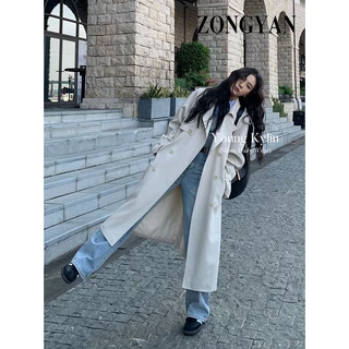 ZONGYAN áo khoác dù áo khoác bomber High-quality trendy Korean New Style WJK23C028X 48Z231202