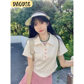 DAODIE áo croptop áo croptop nữ Thiết kế ít người cao eo slim hottie ngắn áo khoác 2023 NEW MAY1941