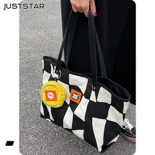 Juststar Túi tote canvas Sức Chứa Lớn Phong Cách Mới Cho Học Sinh