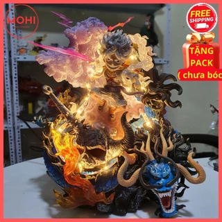 Mô hình Luffy Gear 5 đấu Kaido SIÊU ĐẸP cao 21cm, có LED - Mô hình One Piece ( Tặng PACK )