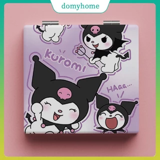 SANRIO Gương Trang Điểm Gấp Gọn Họa Tiết Anime Kuromi Cinnamoroll Hello Kitty Dễ Thương