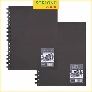 Sổ Sketch Book vẽ phác thảo Klong A5 MS 762, tập lò xo giấy dày trơn luyện vẽ màu nước 50 tờ 150gsm