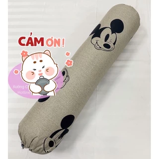 Gối ôm cotton poly ruột bông hạt cao cấp kích thước dài 100cm