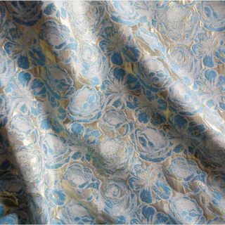 Vải Lụa Jacquard Mềm Mại Họa Tiết Hoa Dập Nổi Màu Hồng / Xanh Dương Dài 1m