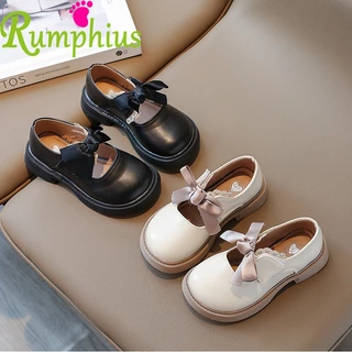 Rumphius Giày Búp Bê Da Đế Mềm Chống Trượt Đính Nơ Xinh Xắn Cho Bé Gái size 23-36