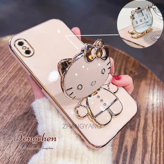 ốp lưng iphone x xs xr xs max Ốp Điện Thoại TPU Silicon Mềm Chống Rơi Hình Mèo 3D Có Giá Đỡ Cho iphone x xs xr xs max