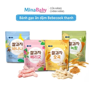 Bánh gạo hữu cơ hình que BeBecook ăn dặm cho bé 7 tháng 25gr/gói Mina Kho Sỉ Mẹ Và Bé