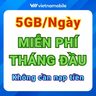 Sim 4G Vietnamobile siêu Data 150GB/tháng, Miễn phí tháng đầu, Đầu 09, Tặng 20p ngoại mạng, Miễn phí nội mạng.