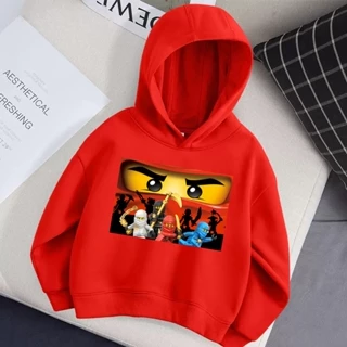 Áo Khoác hoodie cotton Tay Dài In Hình lego ninjago Thời Trang Mùa Đông Cho Bé Trai