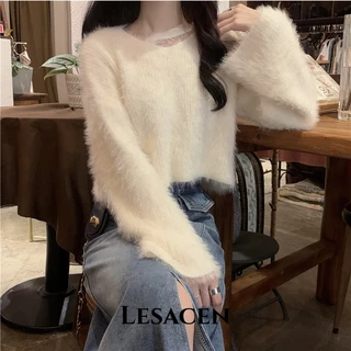 LESACEN Áo Len áo khoác cardigan Casual Popular Thể thao Cute WMY23B0QPW 47Z231122