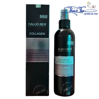 Xịt dưỡng tóc siêu mềm mượt, phục hồi tóc COLLAGEN Hair Repair Essence Lotion Caluo.Ber 300ml ( New 2023 )