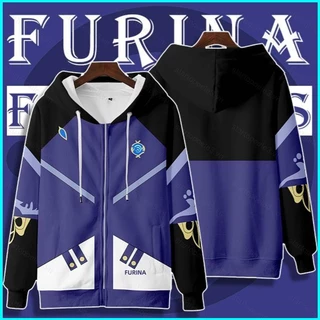 Áo Khoác Hoodie Hóa Trang Nhân Vật Anime Genshin Va Chạm Furina Focalors 3D Thời Trang Thường Ngày