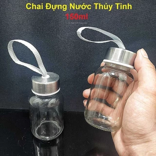 Chai Đựng Nước Thủy Tinh 150ML có dây treoox