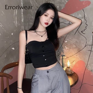 Áo Croptop Sát Nách Màu Đen Ôm Dáng Thời Trang Cho Nữ 2023