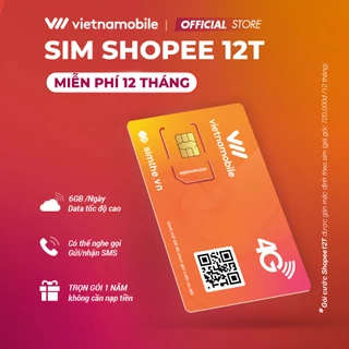 [Miễn Phí 12 Tháng] Sim Data Tốc Độ Cao 6GB/Ngày - 180GB/Tháng. Độc Quyền VIETNAMOBILE - SIMTHE.VN