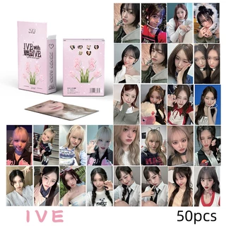 50-55pcs IVE Hologram Laser Lomo Cards 2024 Season's Greetings I'VE MINE Photocards WONYOUNG YUJIN LIZ LEESEO REI GAEUL Kpop Holographic Postcards Cheap HT