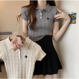 Áo sweater Dệt Kim Màu Trơn Dáng Ôm Dưới 55kg / Mmy / Một Phân Tử Cực32158-p11k7