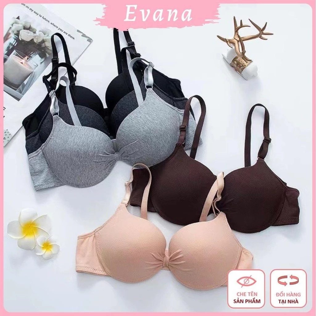 [AC382] Áo Lót Nữ Cotton Có Gọng Thiết Kế Nơ Xinh, Thấm Hút Mồ Hôi Bền Đẹp Mát
