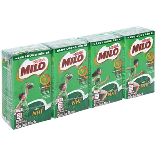 Lốc 4 hộp Thức Uống Lúa Mạch Nestle Milo 110ml (Hộp Nhỏ)